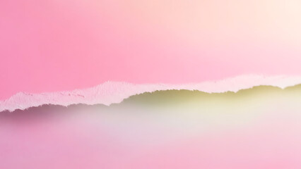 Soft pink and yellow gradient background with torn edge