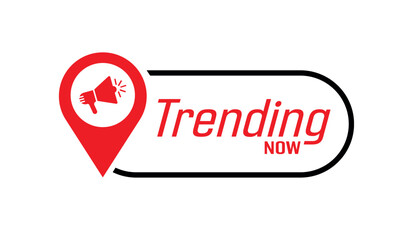 Trending Now text information sign