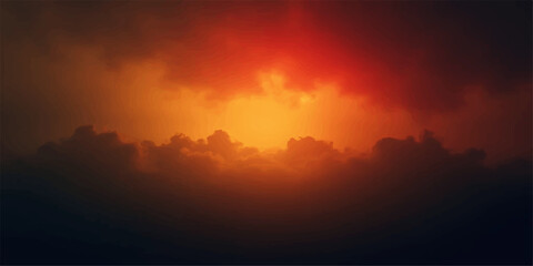 Sunrise and sunset over mountains with colorful sky and clouds