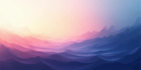 Abstract colorful blue background with radiant rays and a serene landscape-inspired design © Robin