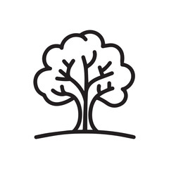 Black tree icon nature wood leaf classic white background design.