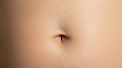 Close-up of a navel or belly button, showing skin texture and depth