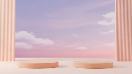 empty room with sky and clouds