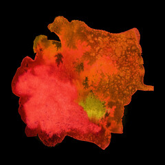 Bright painted red and green watercolor texture. Hand drawn background