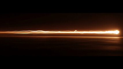 Bright light trail over dark background