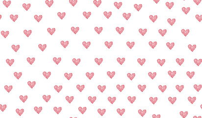 Hand drawn baby heart pattern.Red and white, newborn baby dresses, baby gift poster and background