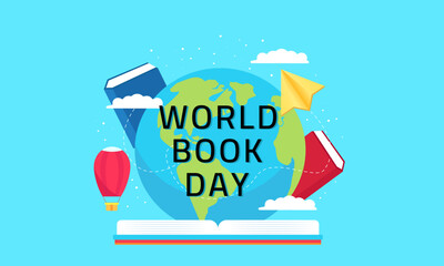 World Book Day Planet Books design Vector