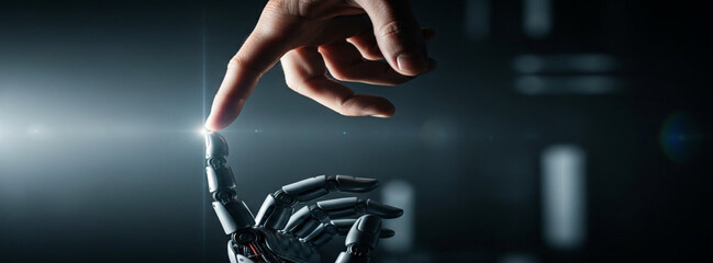 The Dawn of AI: Human Finger Connects with Robotic Hand
