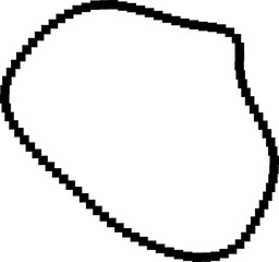 Set of circle shape pixel. Geometric for design