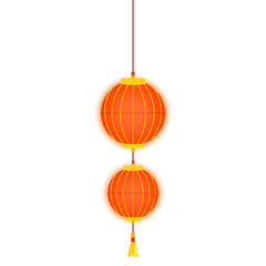 Hanging Chinese Lantern Illustration