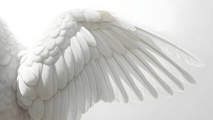 Fototapeta premium Angel Wing Feathers in Bright Light