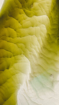 Aerial view of the seabed's subtle textures and shifting sands, sculpted by the ocean's touch, create a mesmerizing canvas of light and shadow, Alice Town, Bimini, The Bahamas.