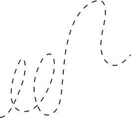 Spiral and swirl dashed line icon. Design decoration