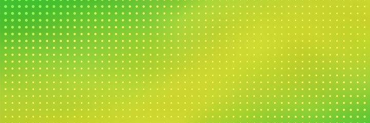 Abstract green gradient vector banner. Halftone dotted minimal contemporary long background with copy space for text