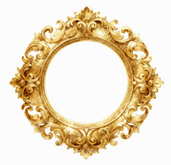 Pure Gold Border Golden Frame isolated watercolor vector illustration svg