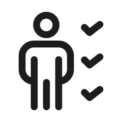 Modern User Qualification Icon for Skills, Certification, and Expertise