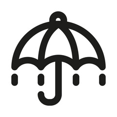 Umbrella Icon. Modern Professional Minimal Line Vector Symbol for Protection and Safety