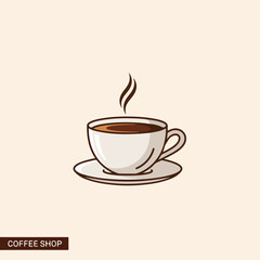 Cup of Coffee: A steaming cup of rich coffee rests elegantly on its saucer, its aroma swirling into the air, promising a moment of pure bliss.