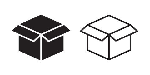 Cardboard box icon in flat style. Package vector illustration on isolated background. Carton container sign business concept.