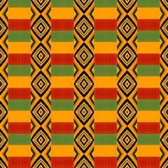 African ethnic tribal-inspired floral pattern in refined red tones. The design is ethnic from traditional paintings of the past, transforming classic artistic ethnic into a beautiful and unique moder