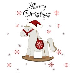 Merry Christmas carousel theme, highlighted by a beautifully detailed rotating horse set in a snowy holiday atmosphere. Bright festive lights and joyful colors fill the design, creating a warm and ma