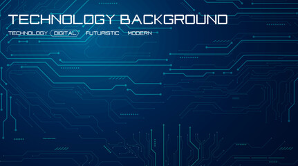 Futuristic Digital Circuit Technology Background