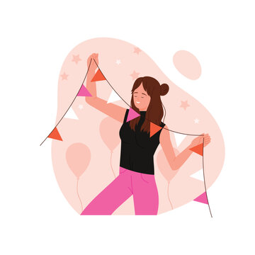 ESFP MBTI type of personality, extrovert with sensory feelings and emotions vector illustration