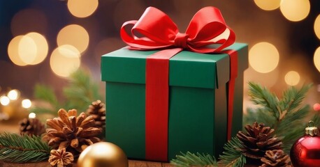 Christmas background with gift