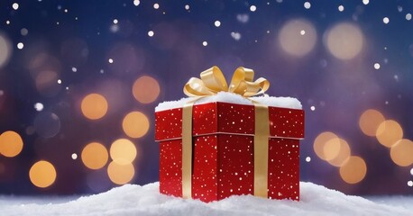 Christmas background with gift