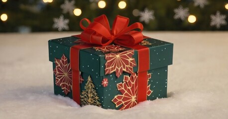 Christmas background with gift