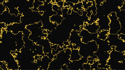 Modern Abstract Marble Texture Background in Black and Gold with Lines