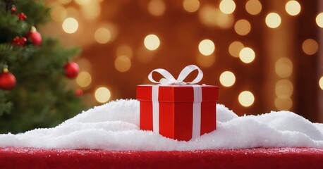 Christmas background with gift