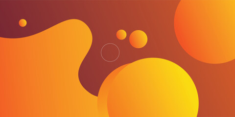 Flat colorful geometric background. Fluid shapes composition with trendy gradients. Abstract background