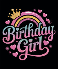 Birthday girl t shirt design