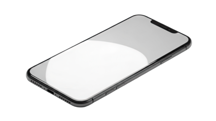 Smartphone Display Isolated on White Background