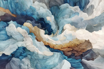 Fluid Abstract Texture in Cool and Warm Tones