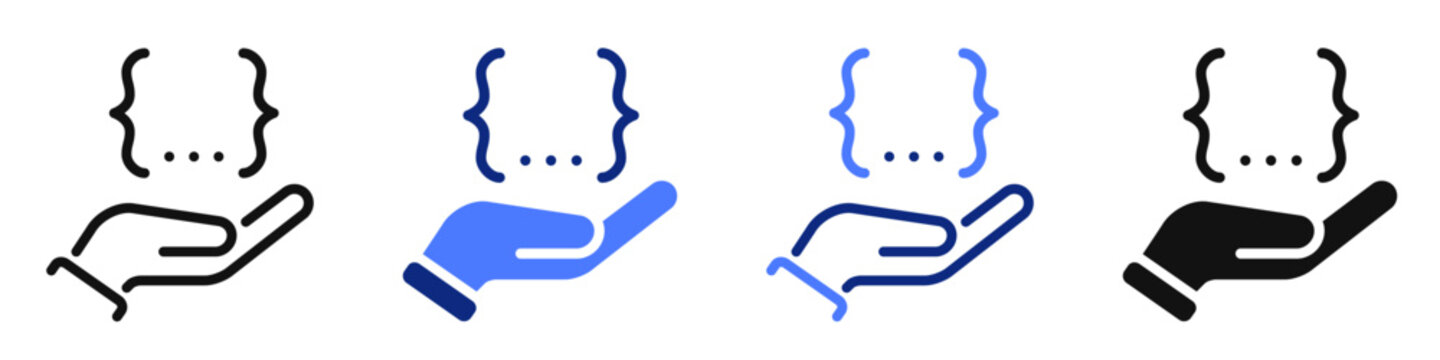 Vector icon or logo related to programming and development, computer engineering, software service. Symbol for website or app UI, logo design, illustration