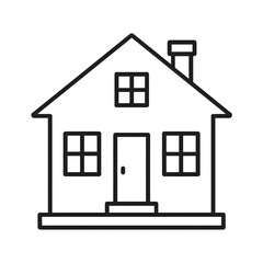 house  vector line drawing art