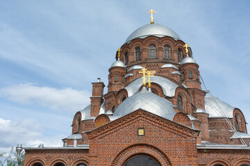 The building of the Cathedral of the Mother of God in Sviyazhsk