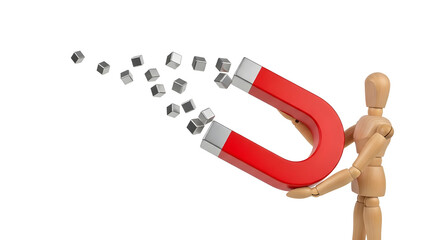 磁石で顧客やリードを引き寄せるデッサン人形