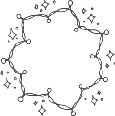 A black and white drawing of a star with a white background