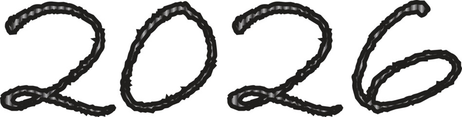 Modern 2026 New Year Logo Idea for Festive Banners, Calendar Layouts, and Social Media Covers