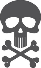 A skull with a cross on it