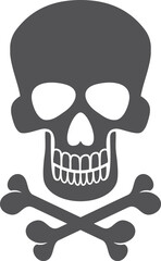 A skull with a skull and crossbones on it