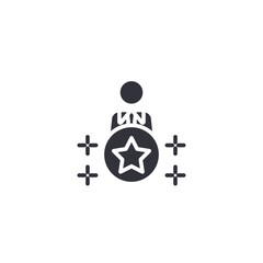 Personal achievement icon illustrating self reward, success recognition, motivation boost, and confidence building.