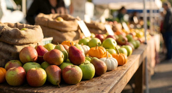 Mercado de frutas y verduras de temporada