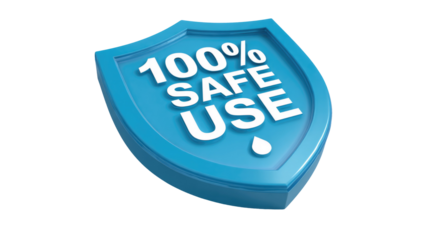 100% Safe Use Shield Icon