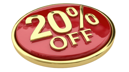 20% Off Golden Sign