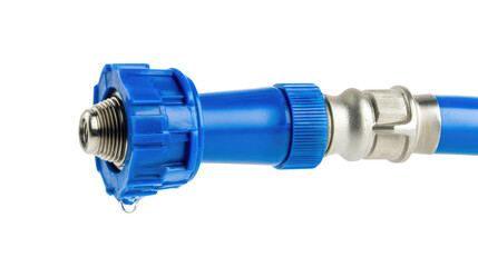 Blue Plastic Pipe Fitting with Water Drop