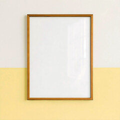 Fototapeta premium Kids Room Minimalist Interior with Empty Frames and Neutral Decor 